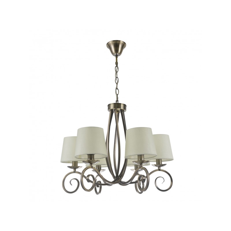 Lámpara Veracruz 6xE14 cuero Fabrilamp